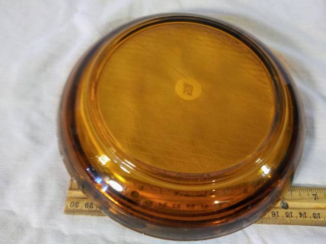 Vintage amber glass ashtray