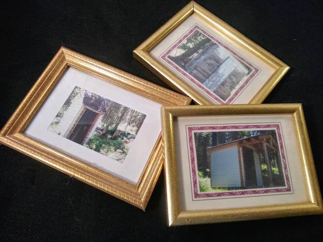 Small glass and wood frames