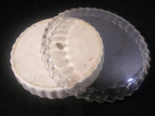 Glass serving dishes