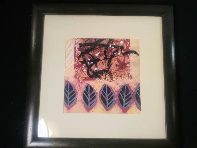 Pretty art framed glass picture