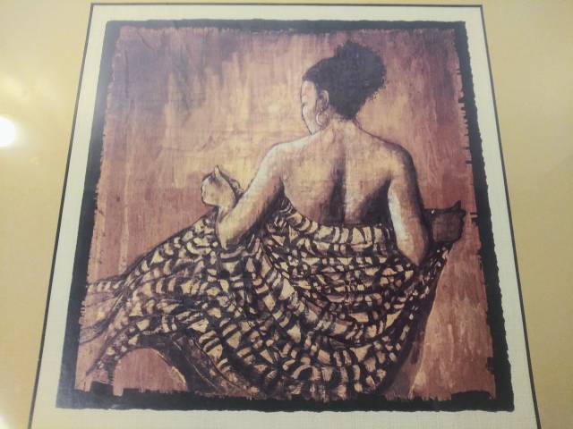 Woman with a towel painting